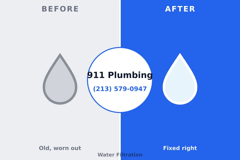 Before and after: plumbing repair Short Hills, NJ